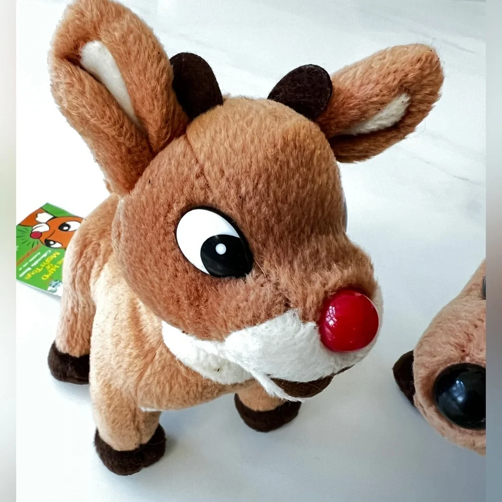 vintage Rudolph The Red-Nosed Reindeer Stuffins limited edition set 90s with tag